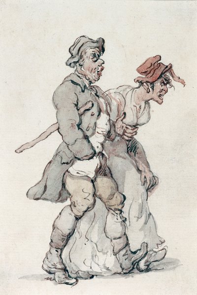 The Strollers by Thomas Rowlandson